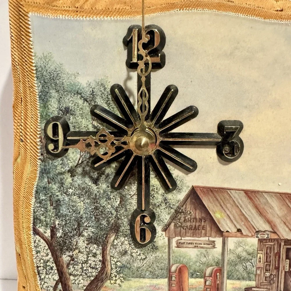Coca-Cola Wood Clock Martin's Garage Kay Lamb Shannon '93 Coke Gas Station